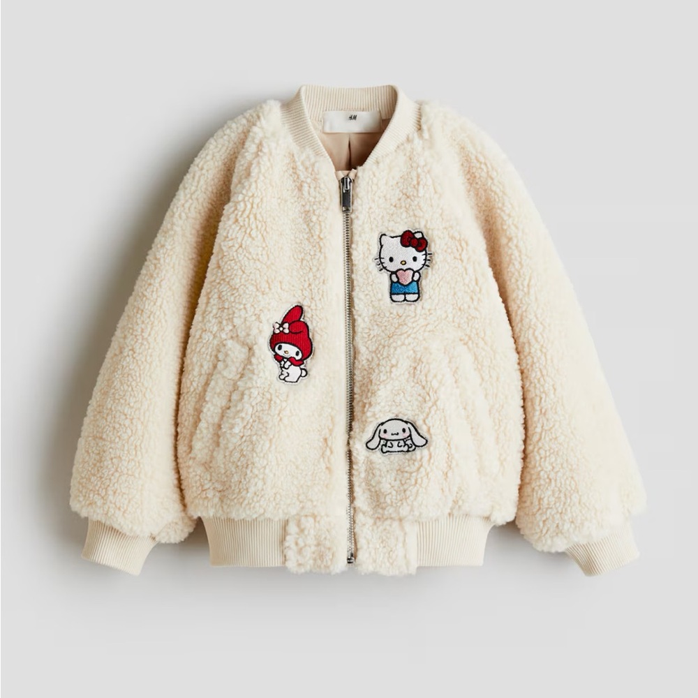 H&M Cream Hello Kitty and Friends Teddy Fleece Sherpa Jacket